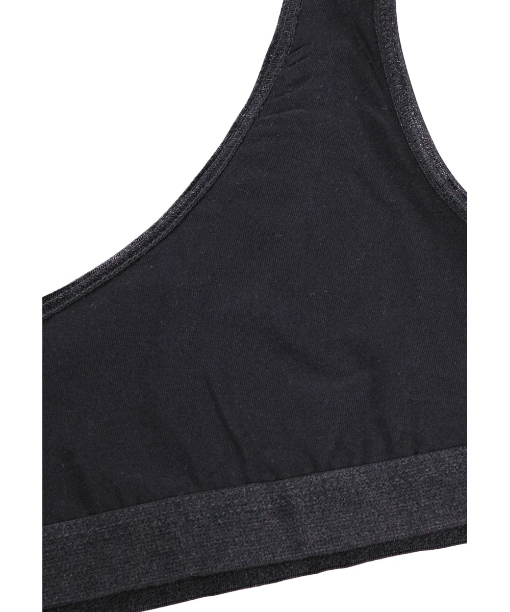 Joelle Set - Black - Black set of underwear for childeren with an asymmetrical viscose top 