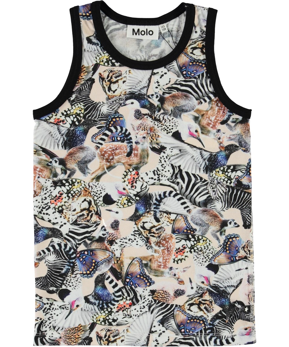 Joshlyn - Twister - Organic vest with animal print 