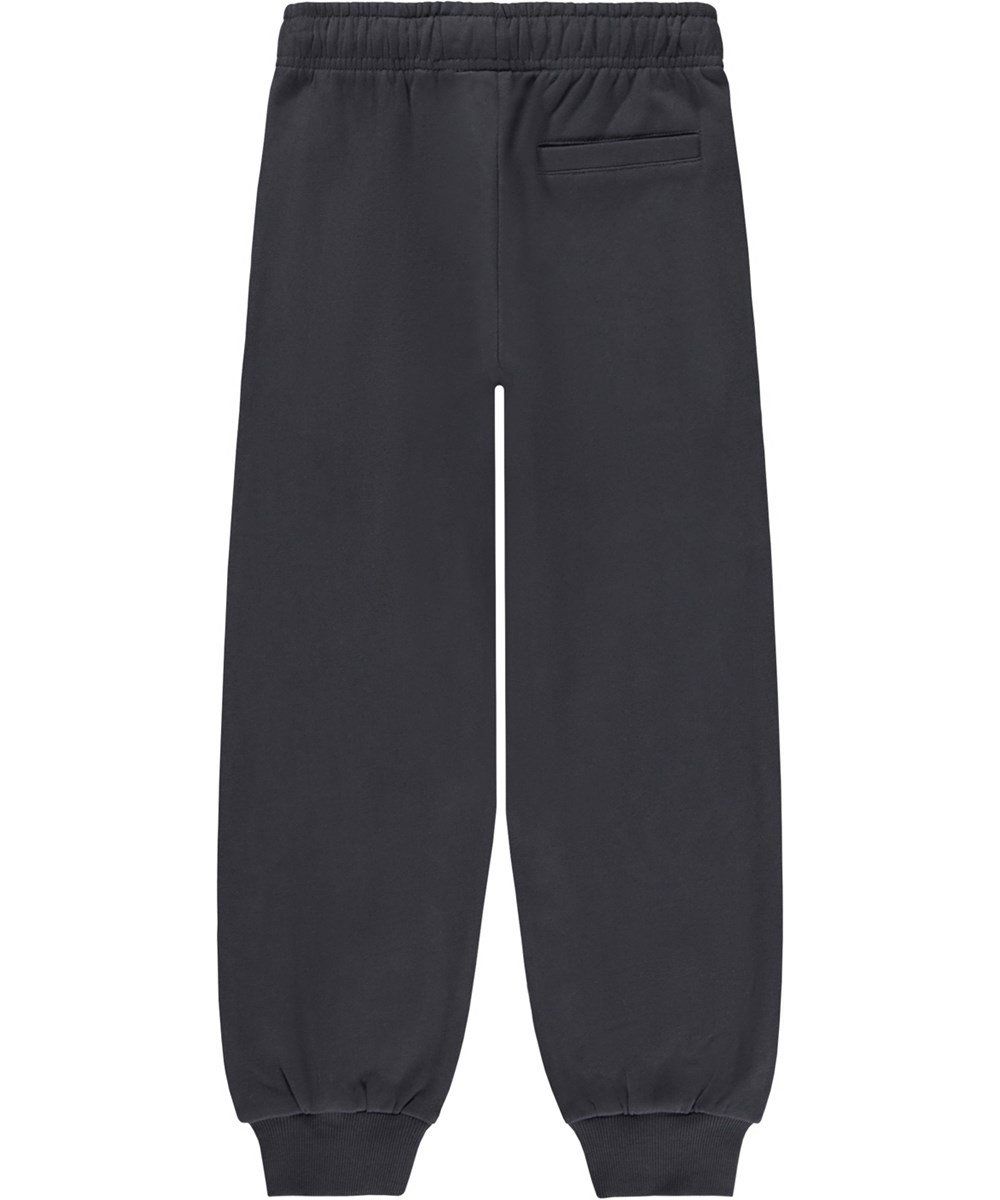 Adani - Dark Sky - Zwarte biologische joggingbroek met hapering print