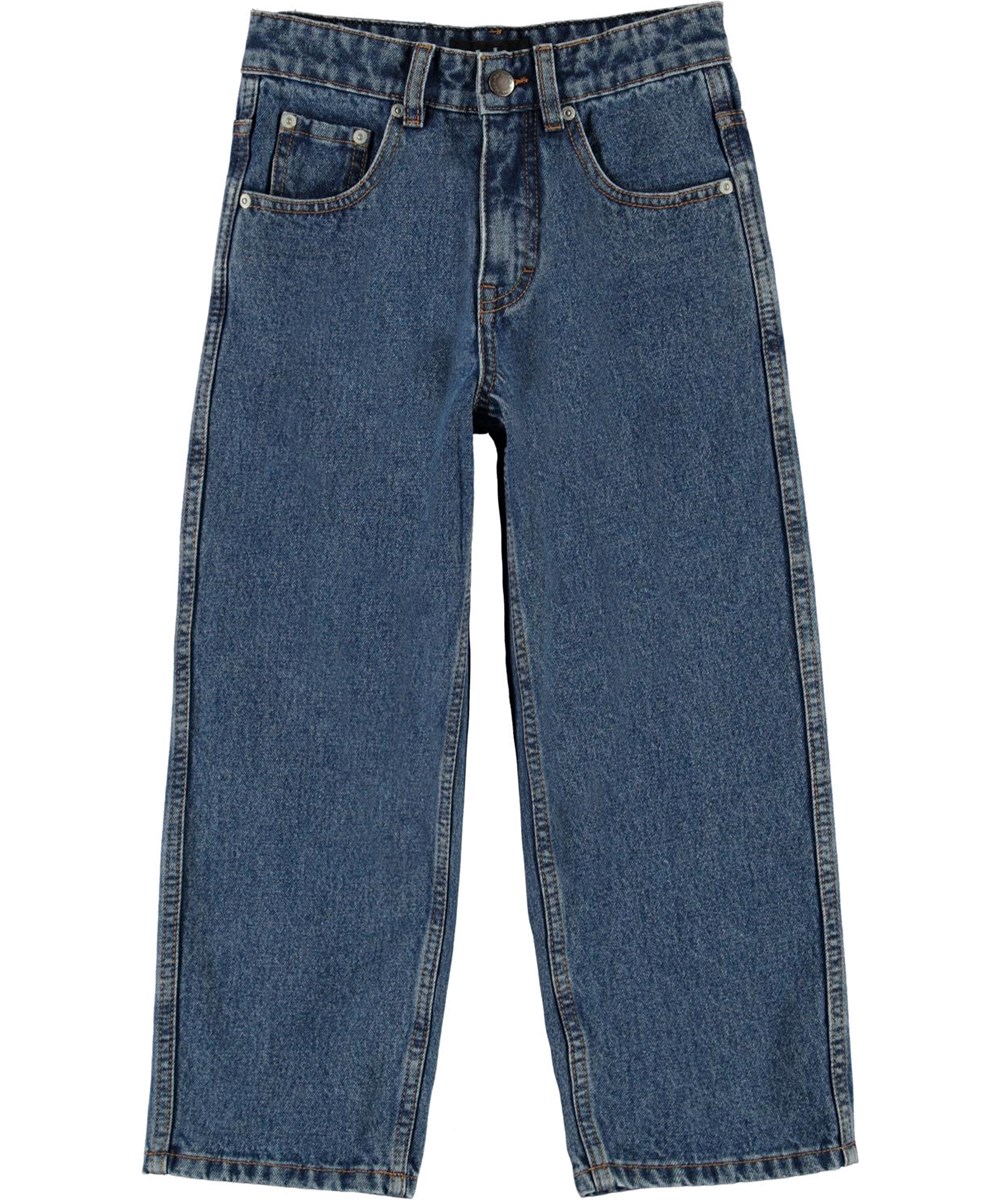 Aiden - Stone Blue - Wijde blauwe skate jeans 