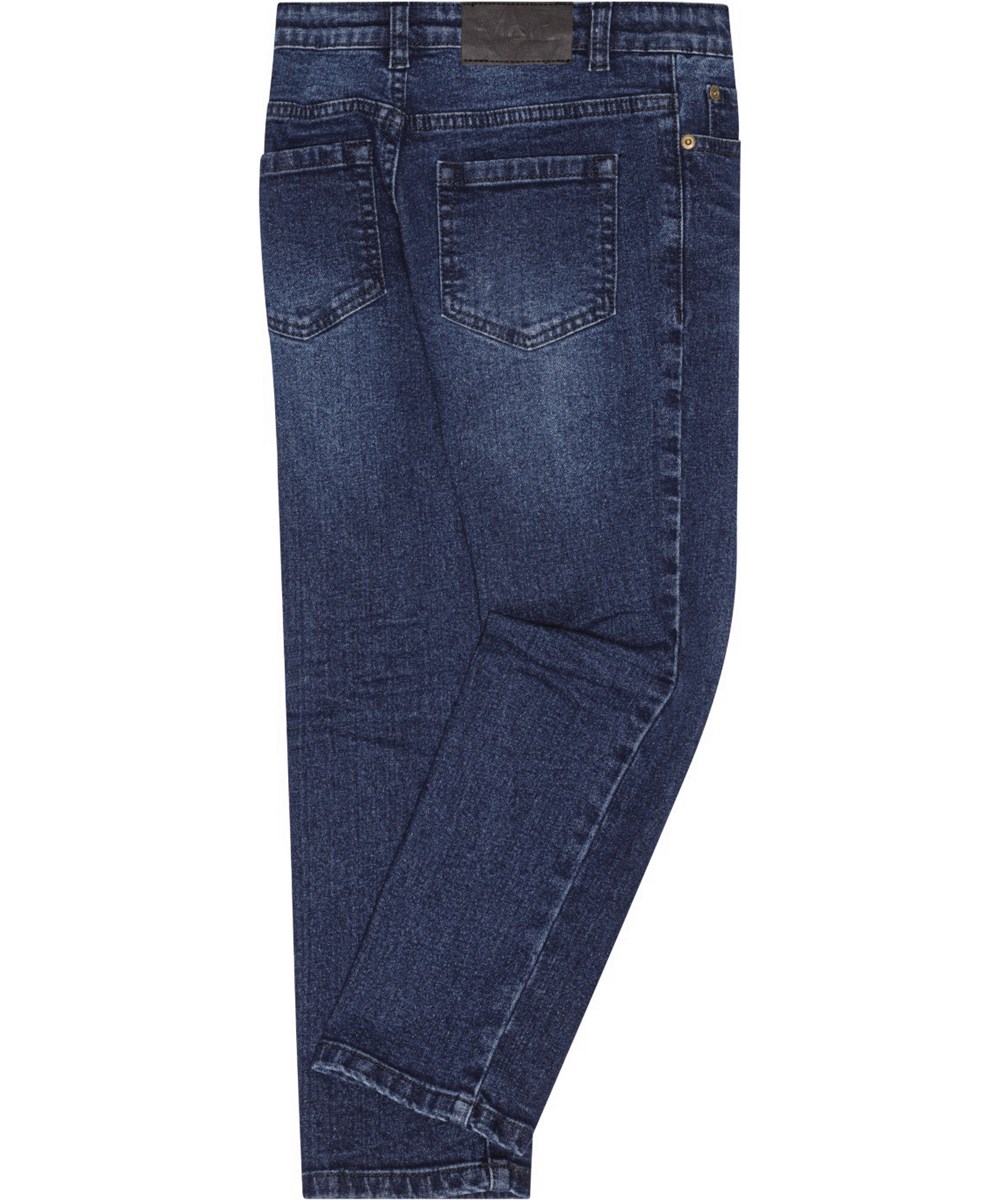 Aksel - Dark Indigo - Donkerblauwe biologische katoenen jeans met stretch en een normale pasvorm.