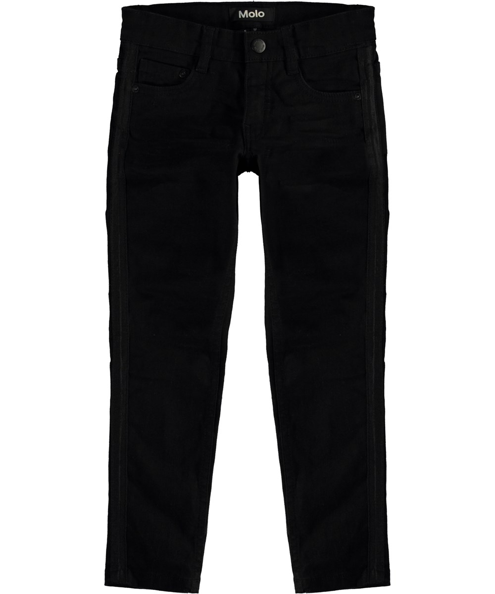 Aksel - Black - Zwarte slim fit spijkerbroek.