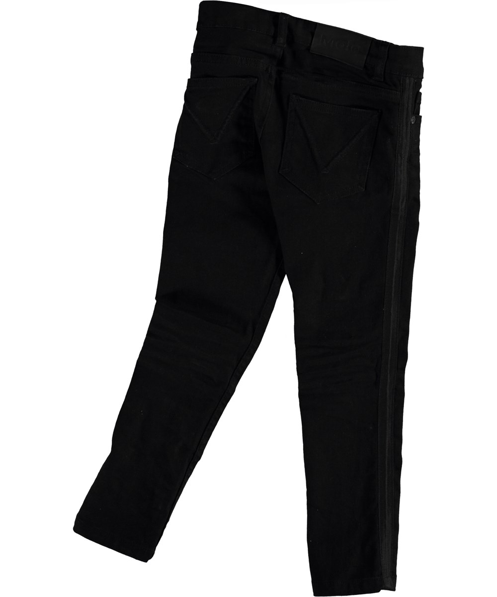 Aksel - Black - Zwarte slim fit spijkerbroek.
