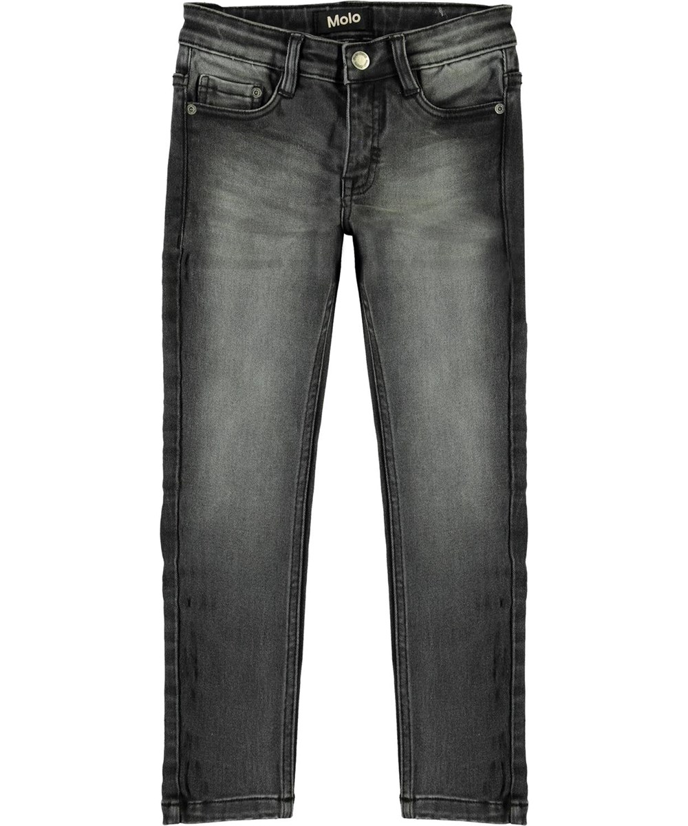 Aksel - Washed Black - Zwarte grijze slim fit jeans
