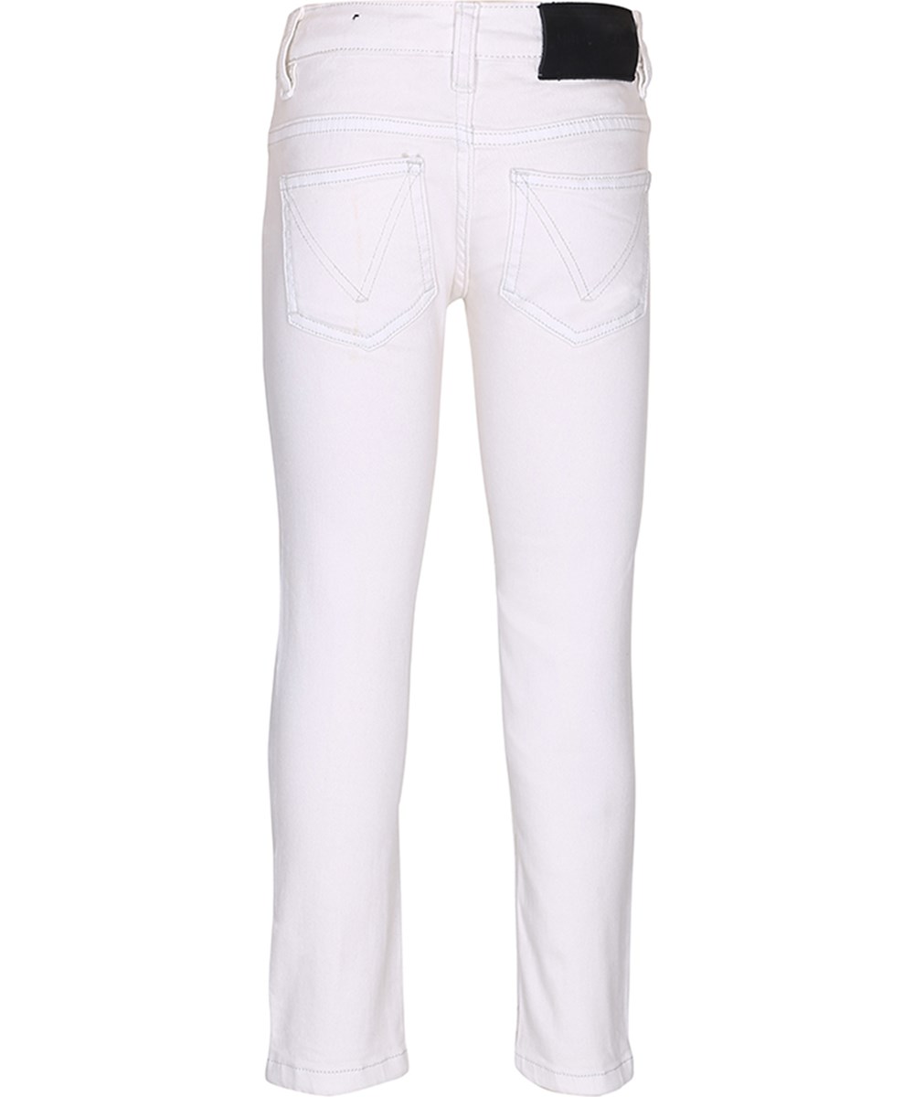 Aksel - White Star - Witte, strakke denim jeans 