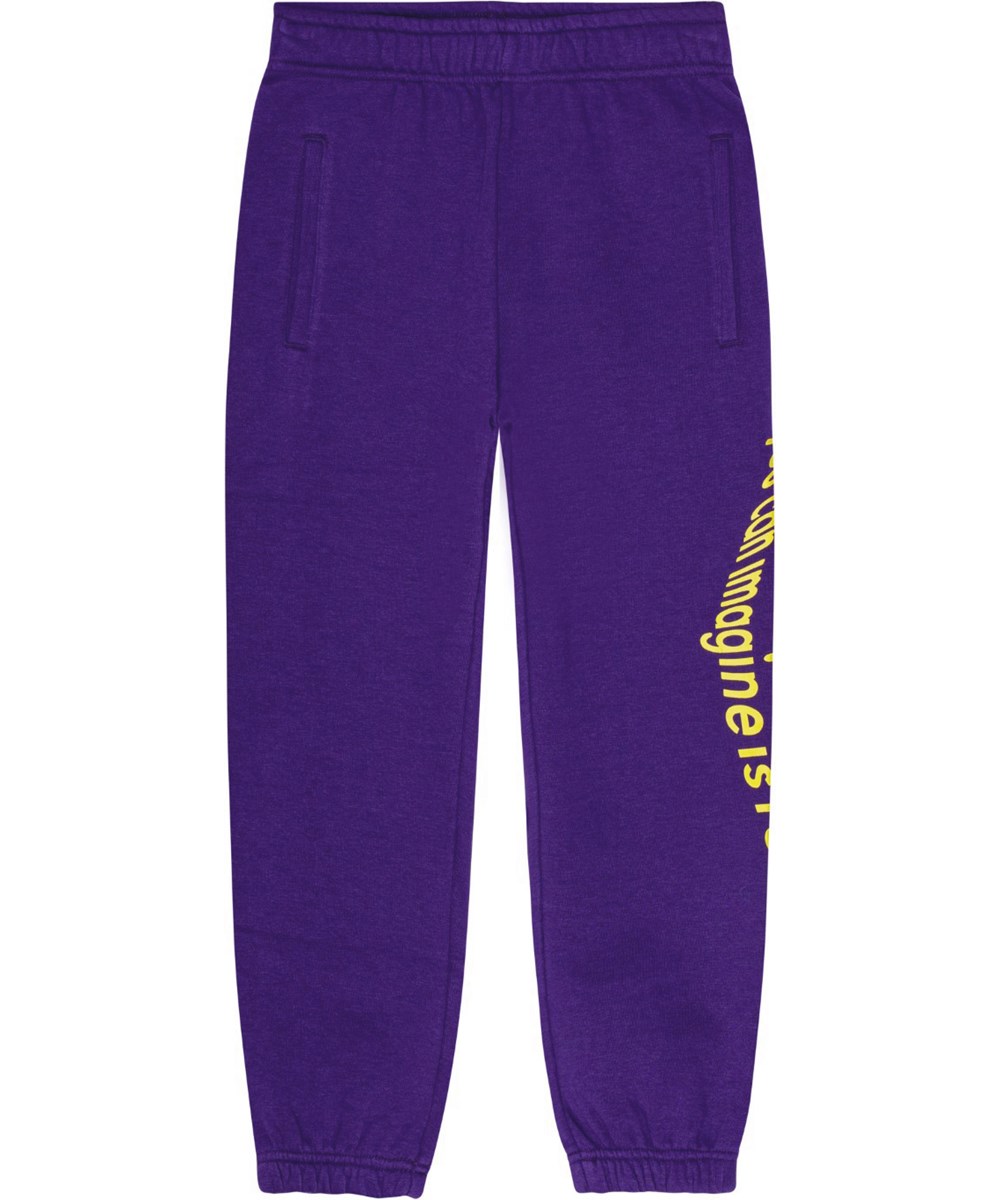 Allen - Nightshade - Paarse biologische katoenen joggingbroek met verstelbare taille en enkel elastiek.