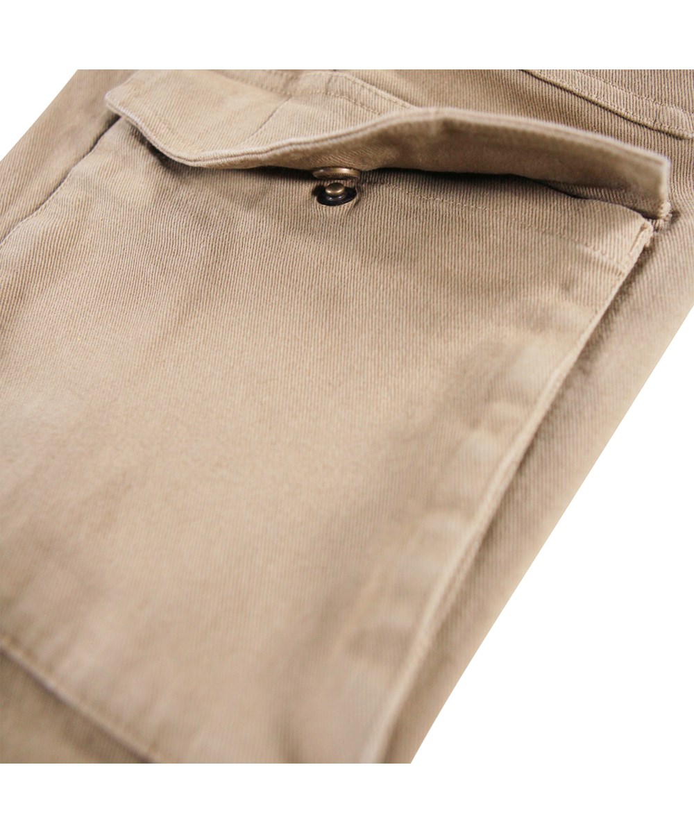 Alter - Drift Wood - Beige cargobroek voor kinderen gemaakt van katoenen keperstof.