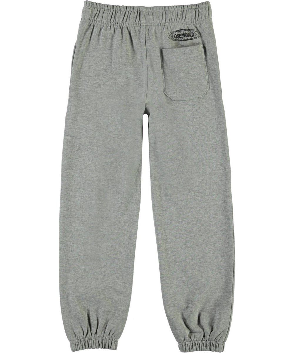 Am - Grey Melange - Grijze sportieve joggingbroek