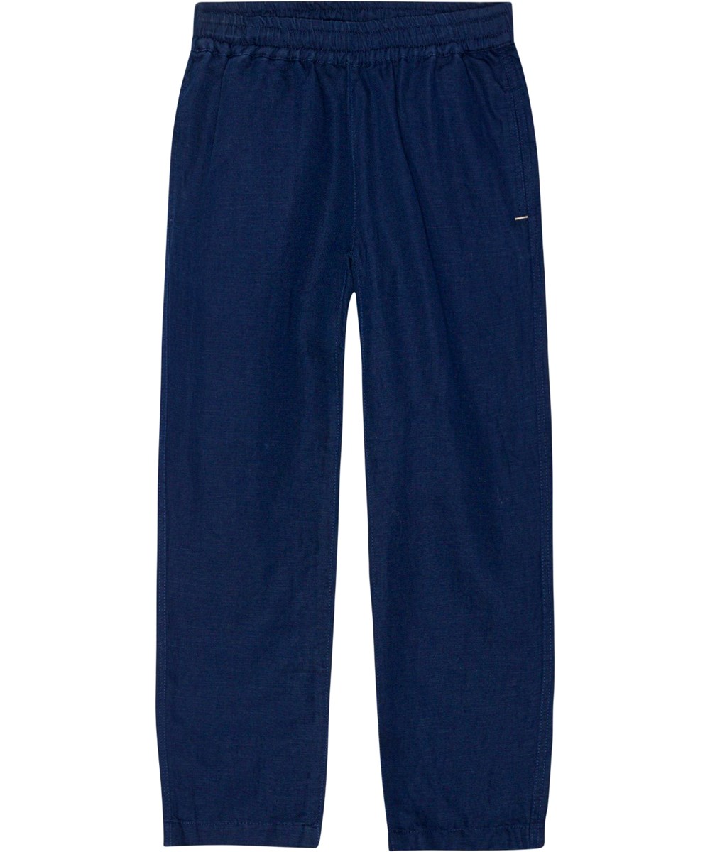 Amor - Universe - Donkerblauwe linnen broek