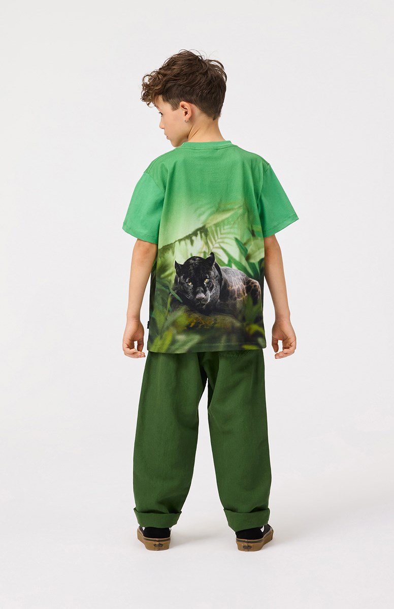 Amor - Rubber Tree - Groene linnen kinderbroek