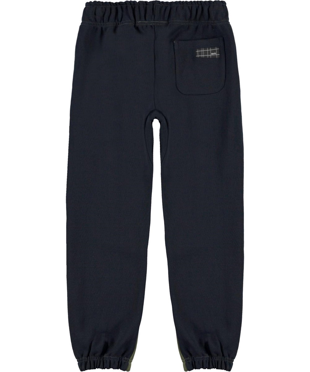 Amse - Duo - Tweekleurige biologische joggingbroek in groen en blauw