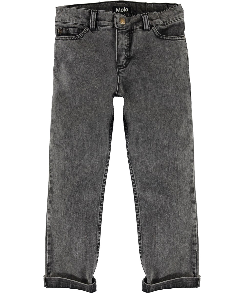 Andy - Stonewash Black - Ruimvallende grijze spijkerbroek