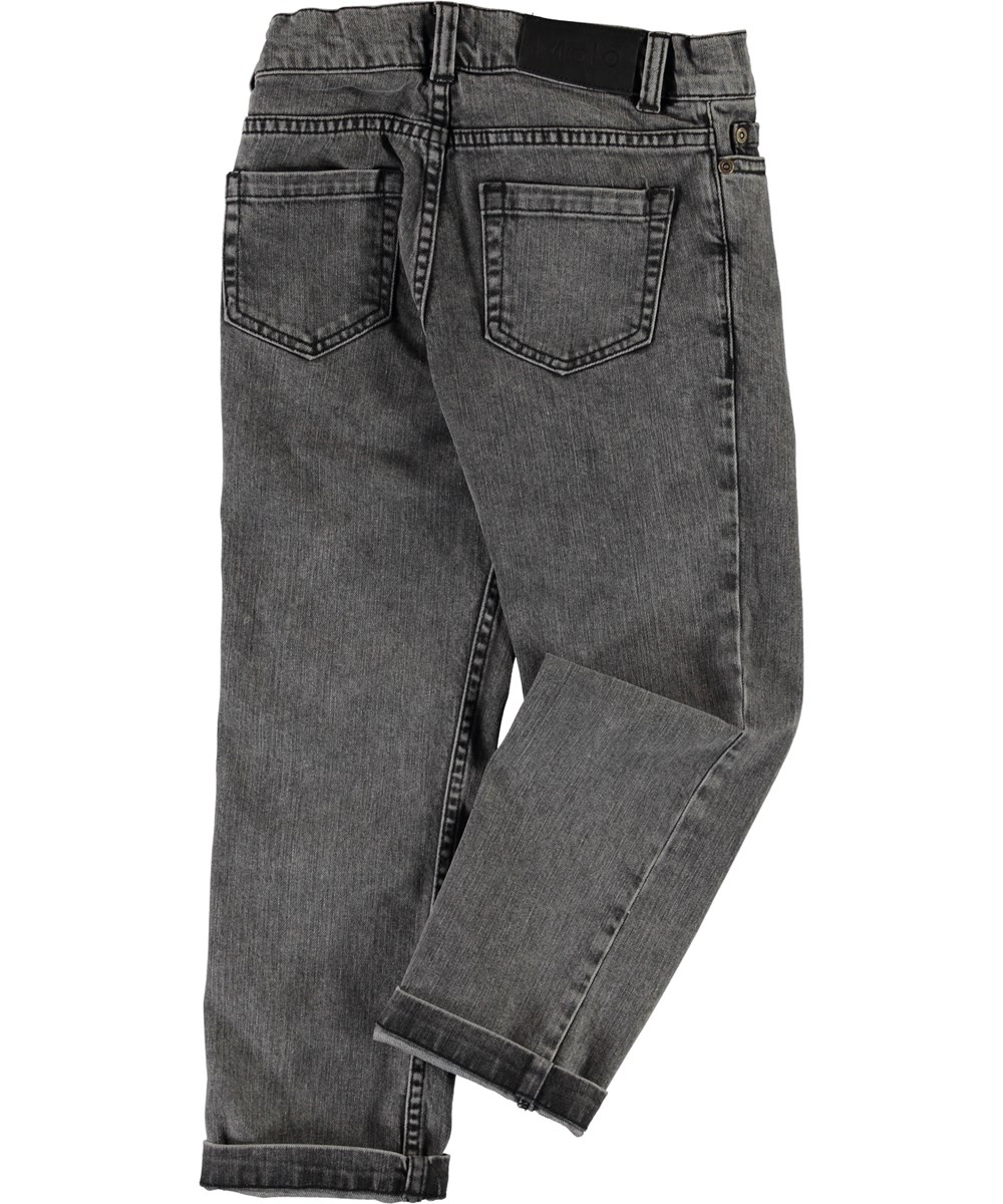 Andy - Stonewash Black - Ruimvallende grijze spijkerbroek