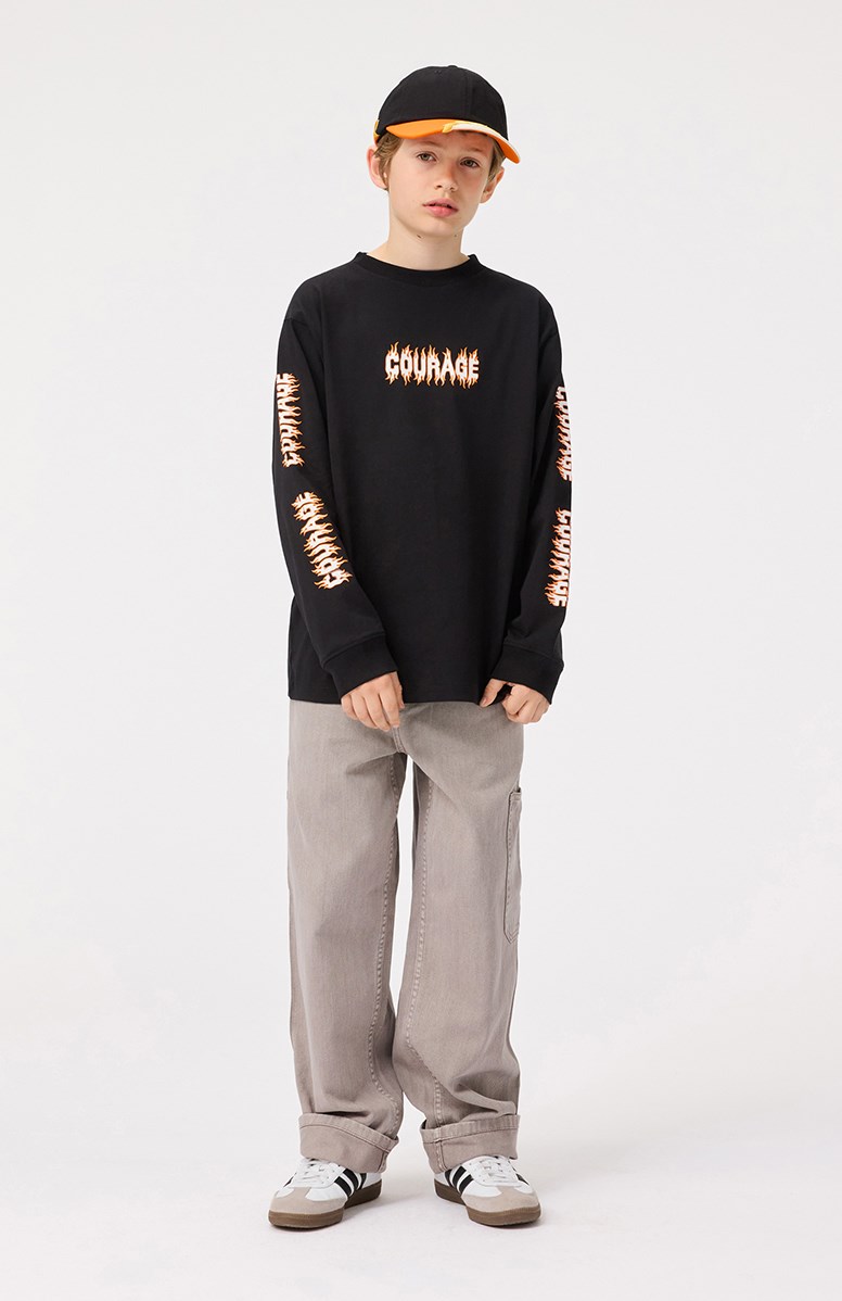 Archer - Cinder Rock - Grijze kinderjeans met zijzakken.