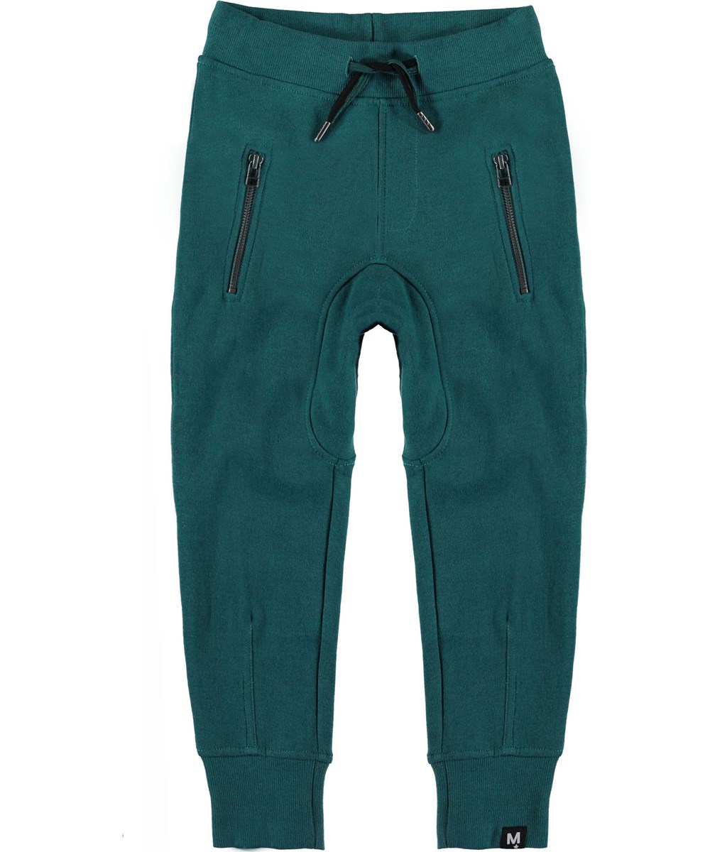 Ashton - Shady Green - Joggingbroek groene sportieve broek.