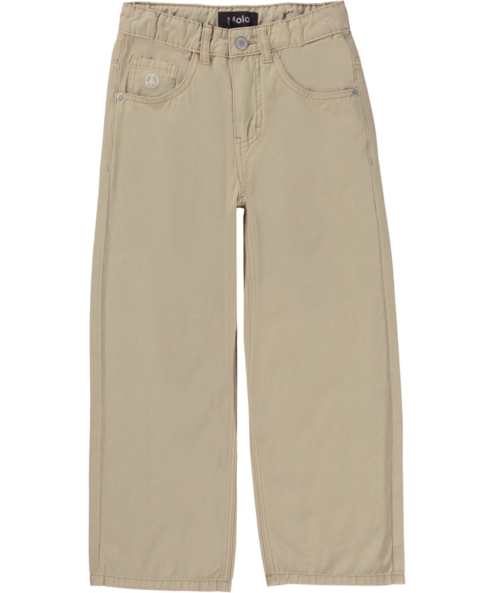 Aska - Ridge - Beige oversized jeans