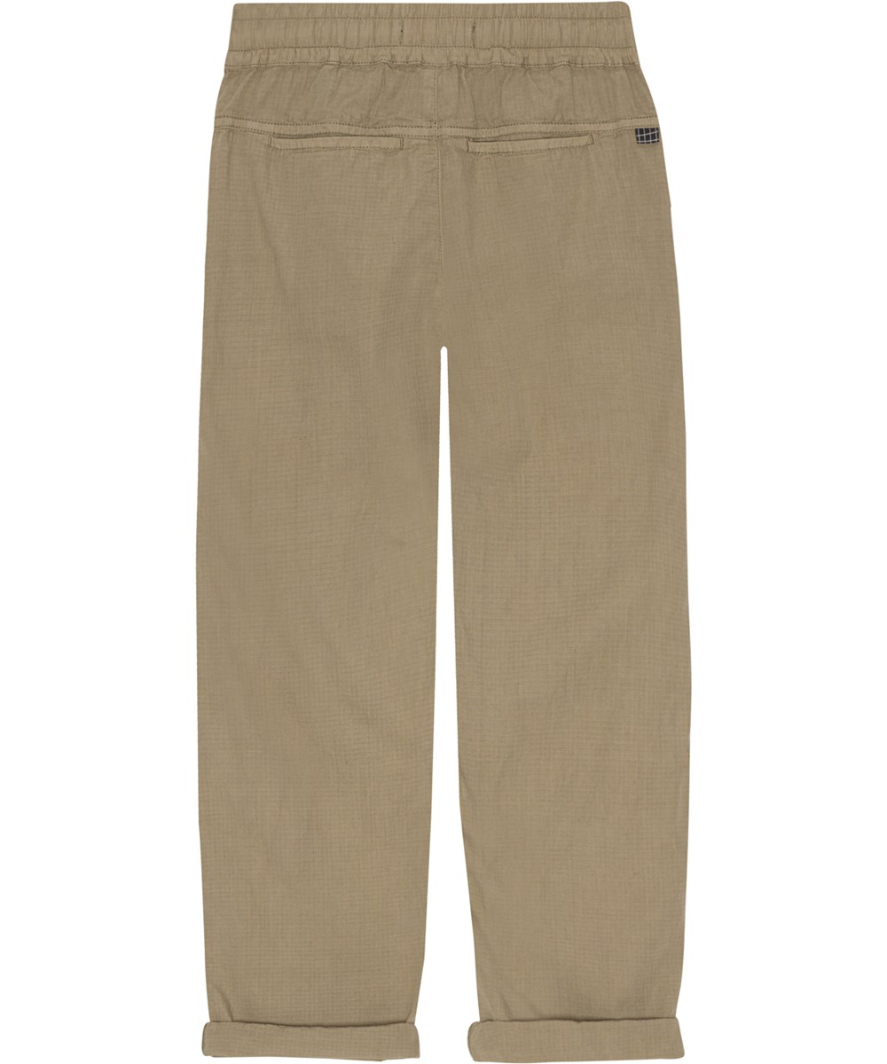 Aster - Covert Green - Zandkleurige katoenen broek