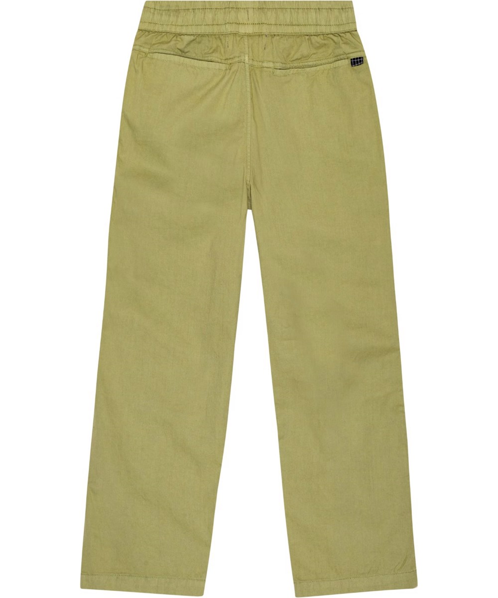 Aster - Sage - Groene biologische broek met elastische taille