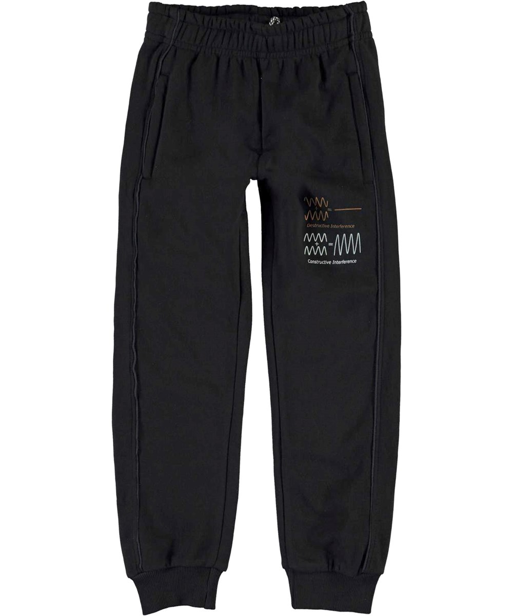 Aubin - Black - Zwarte joggingbroek met print