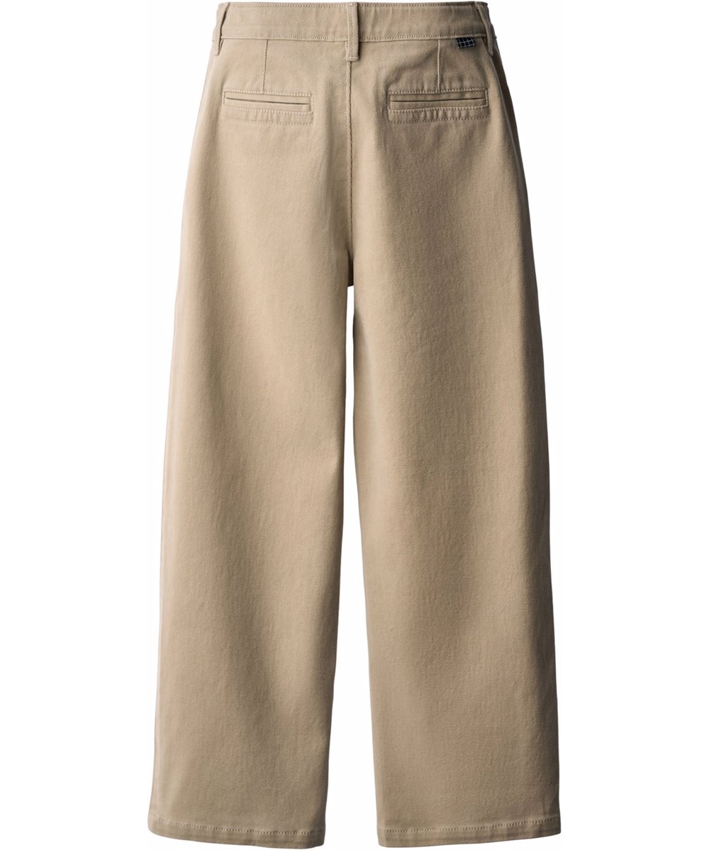 Auden - Drift Wood - Beige katoenen keperbroek voor kinderen.