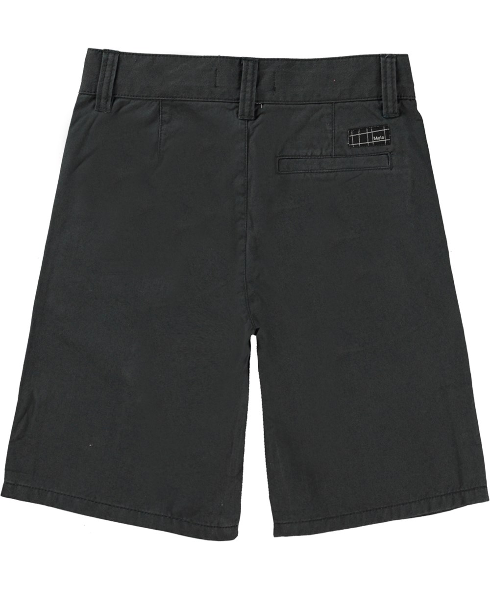 Alan - Space Grey - Donkergrijze chino korte broek