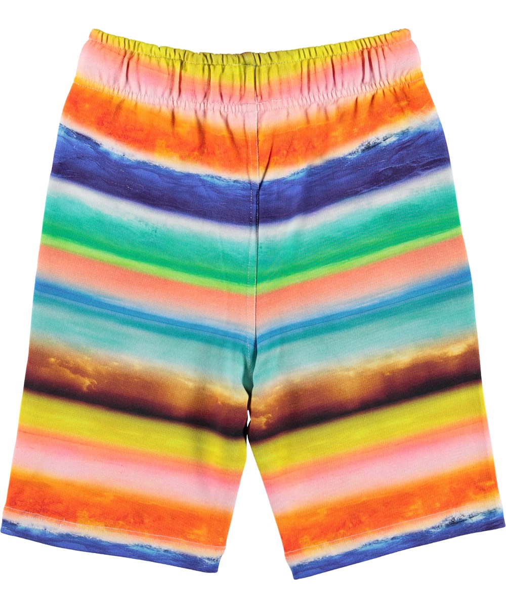 Allwin - Sunset Stripe - Korte joggingbroek met gekleurde strepen