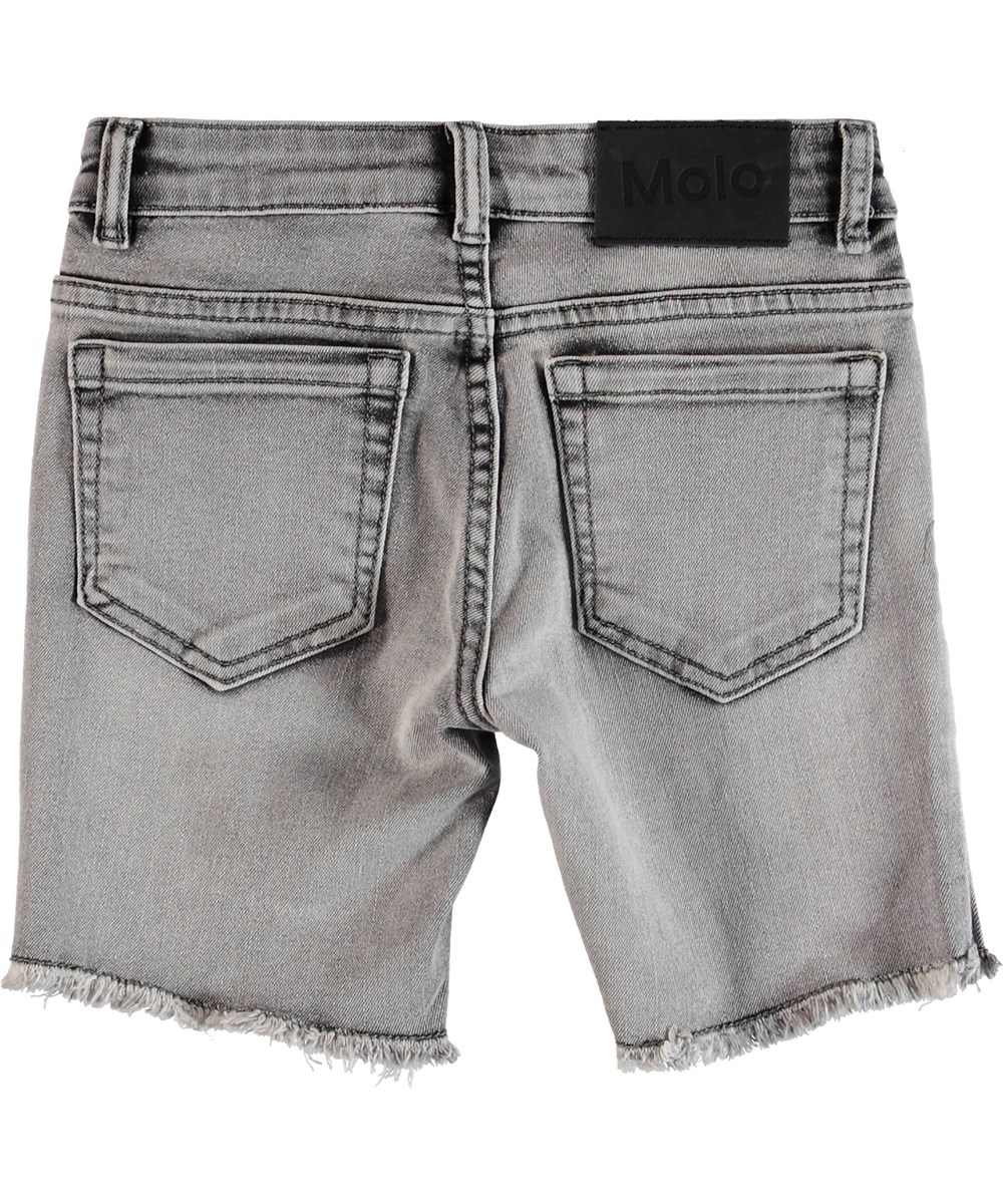 Alons - Grey Washed Denim - Shorts - Grijs Gewassen Denim