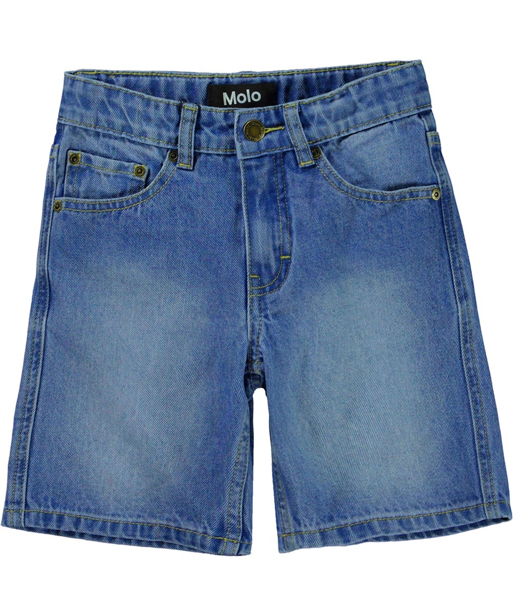 Avian - Worn Denim - Blauwe korte spijkerbroek