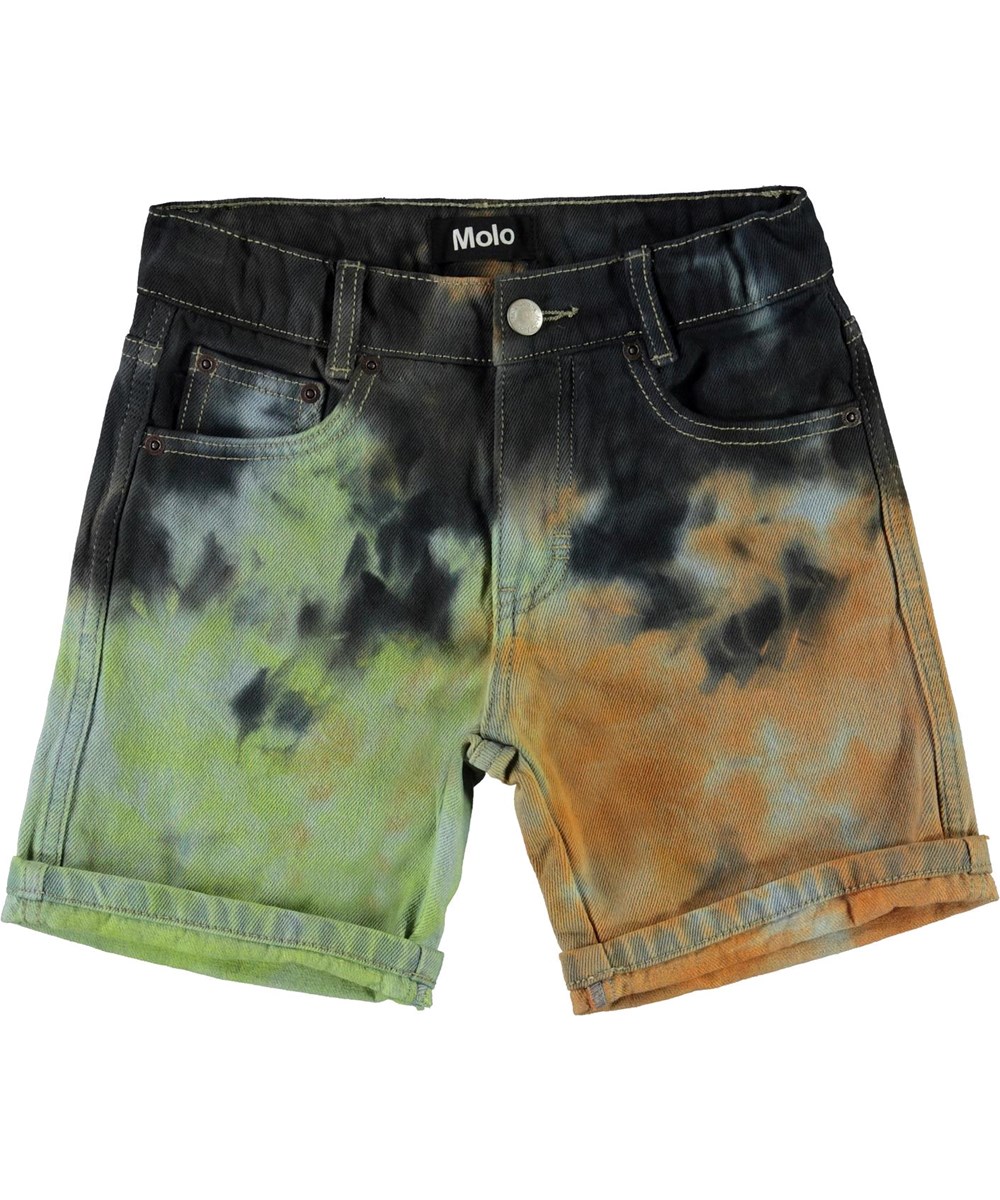 Avian - Tie Dye - Tie-dye korte jeans met omslag