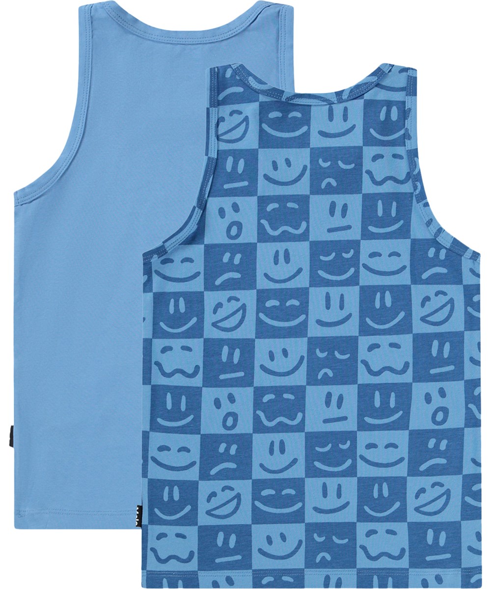 Jayden 2-pack - Blue Vibes - Duopak kinderhemden met een print gemaakt van zacht biologisch katoen 