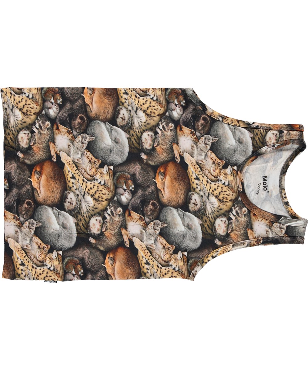 Jayden 2-pack - Space Hiber - Twee hemdjes in grijs en met slapende dieren