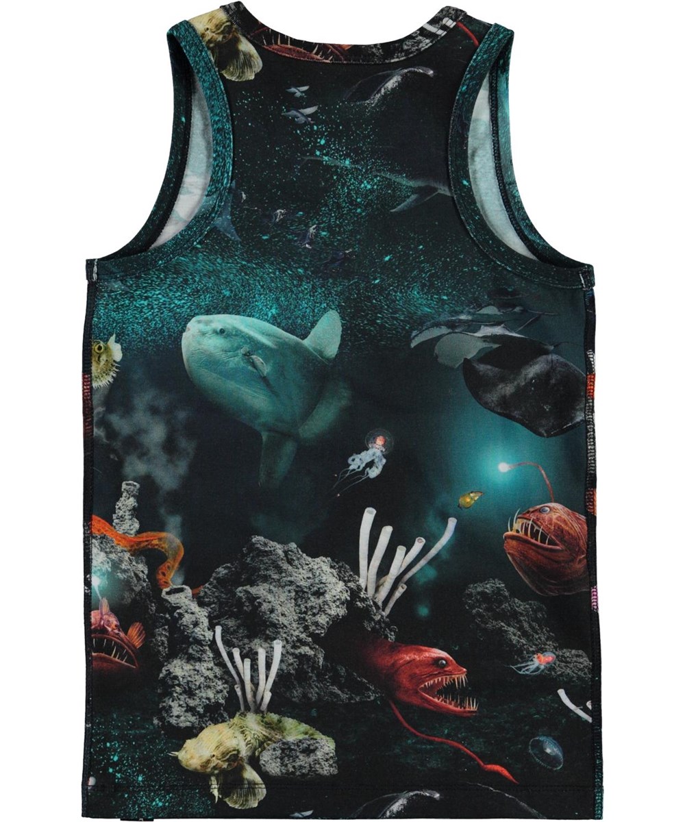 Jim - Deep Sea - Biologische hemd met oceaan en vissenprint