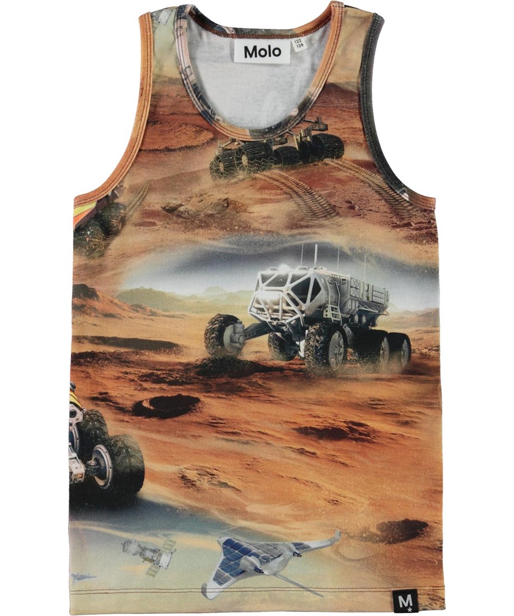 Jim - Mars - Biologische hemd met Mars print