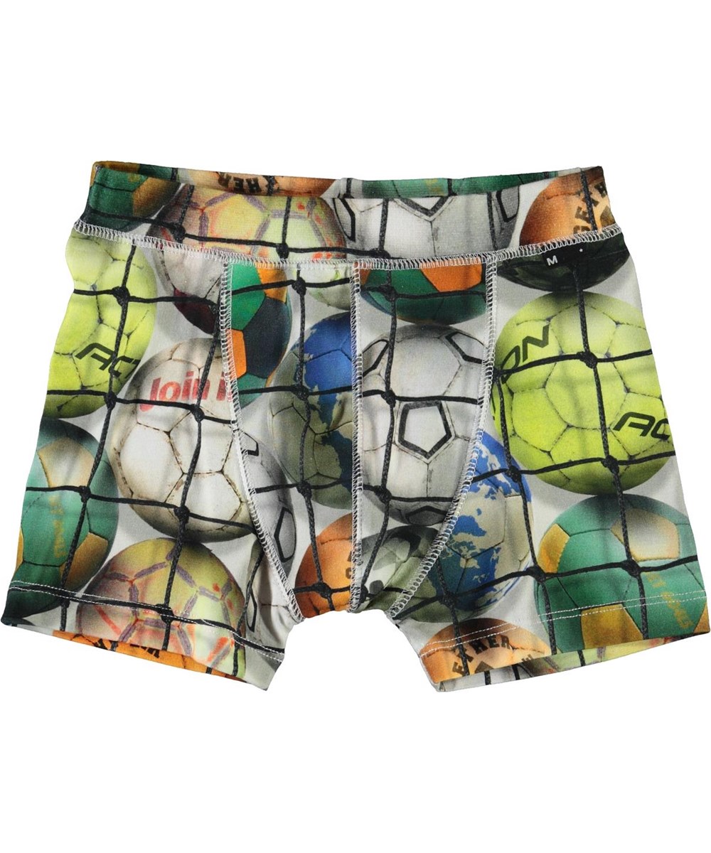 Jon - Footballs - Biologische boxershort met voetballen