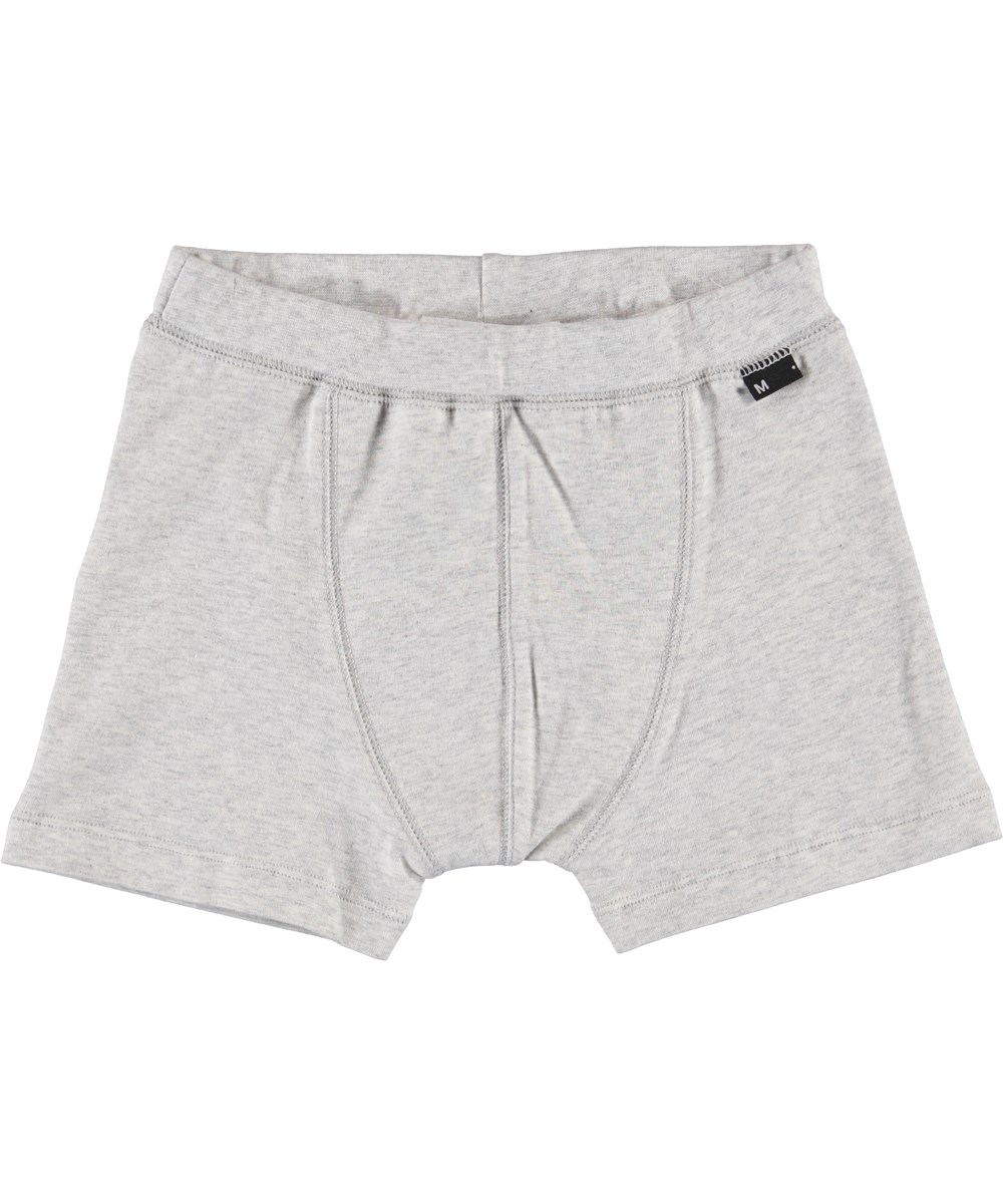 Jon - Light Grey Melange - Grijze boxershort