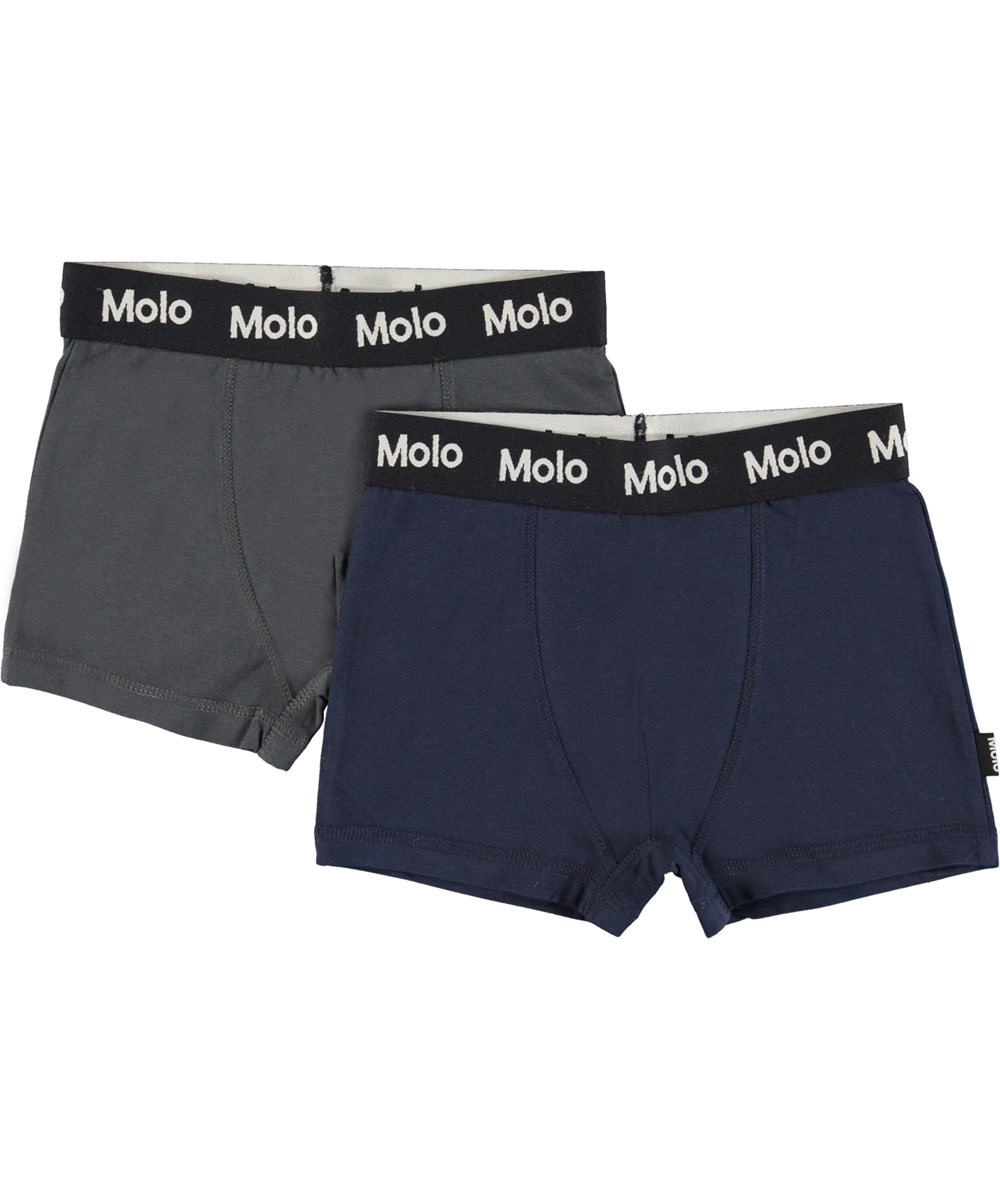Justin 2-pack -  Space Galaxy - Boxershorts in grijs en blauw