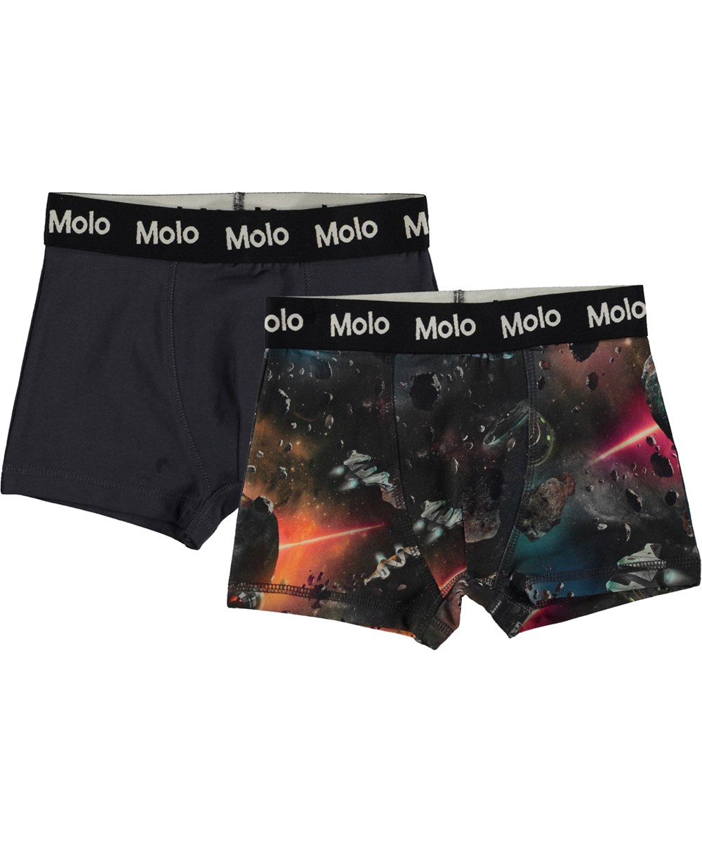 Justin 2-Pack - Space Sky - Duo pak biologische boxershorts