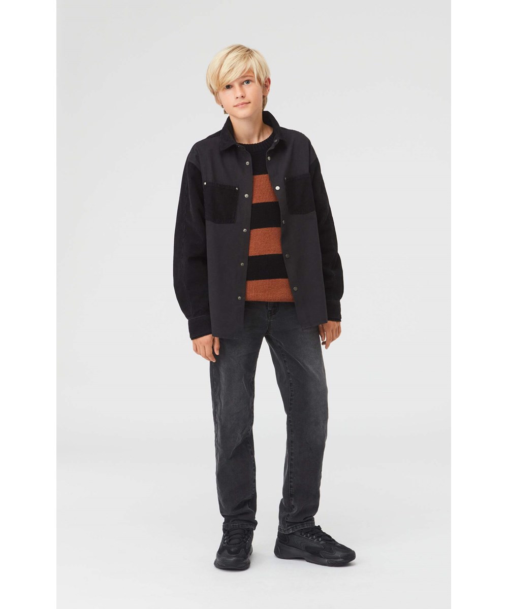 Rhyme - Black - Zwarte corduroy blouse