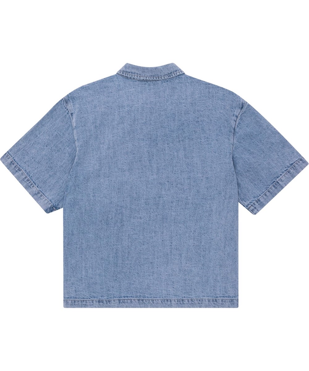 Richie - Bleach Denim - Spijkerblouse met korte mouwen