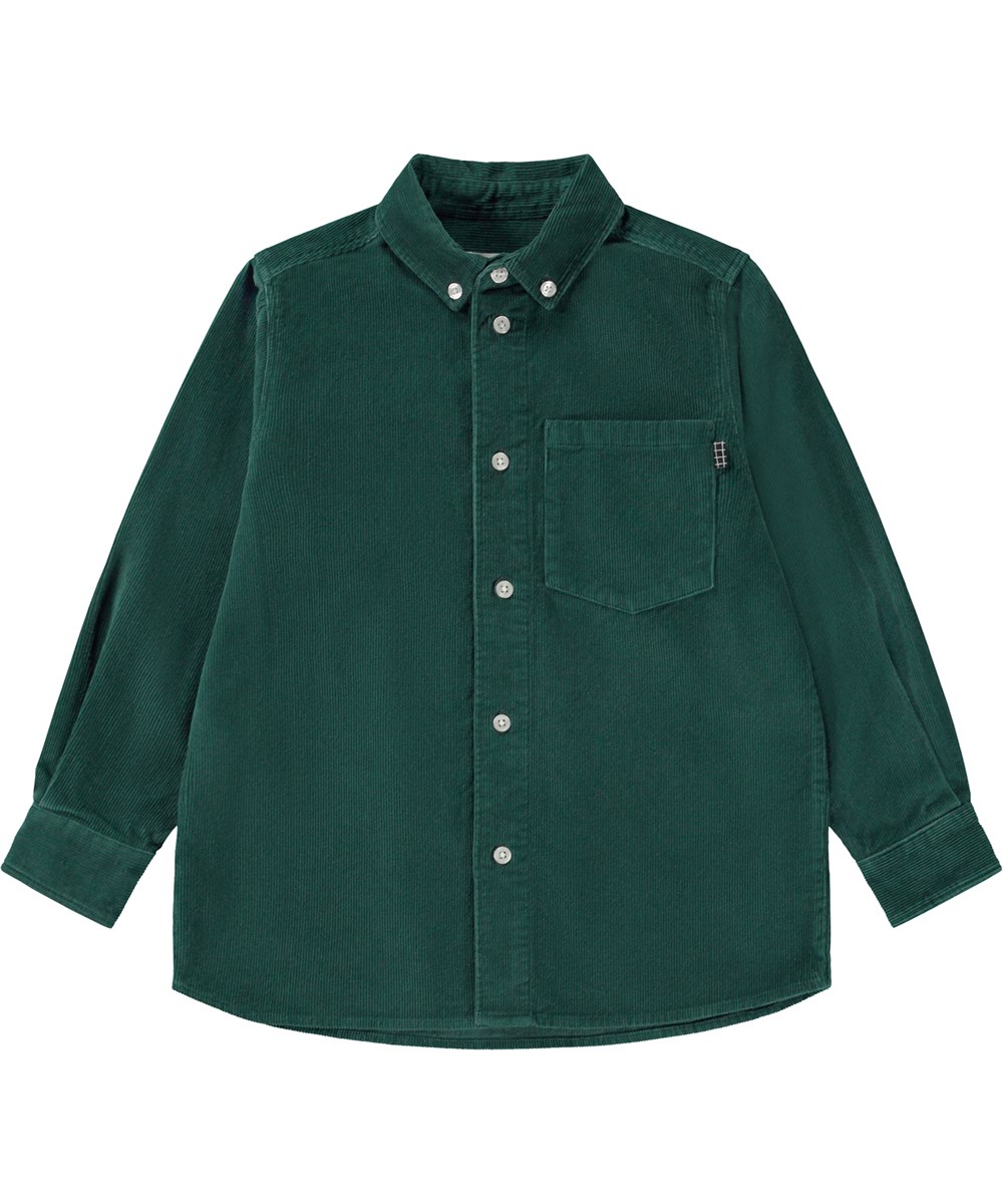 Rozz - Fantasy Forest - Groene ribfluwelen corduroy overhemd