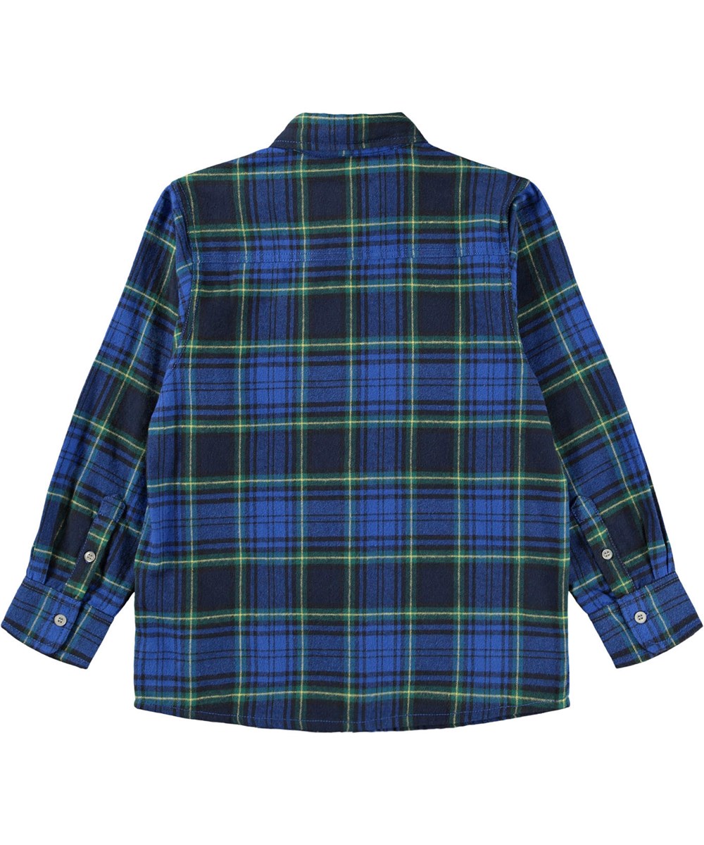 Rozzy - Depths Check - Groen en blauw geruite blouse gemaakt van katoen.