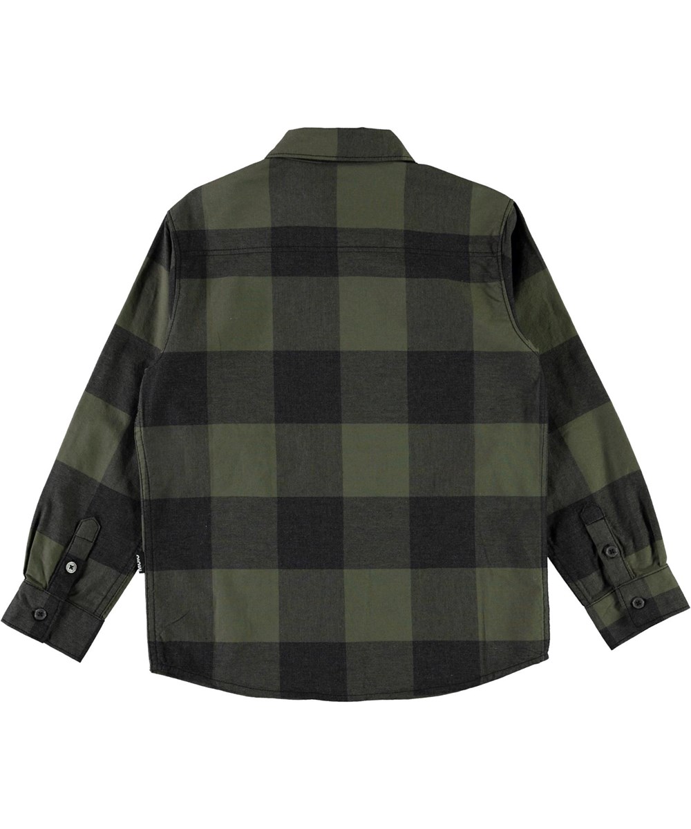 Russy - Green Check - Groen geblokte blouse