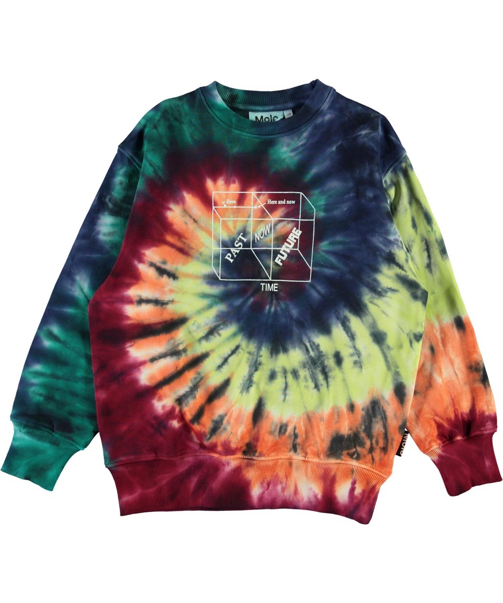 Mattis - Tie Dye Swirl - Tie dye spiraal trui