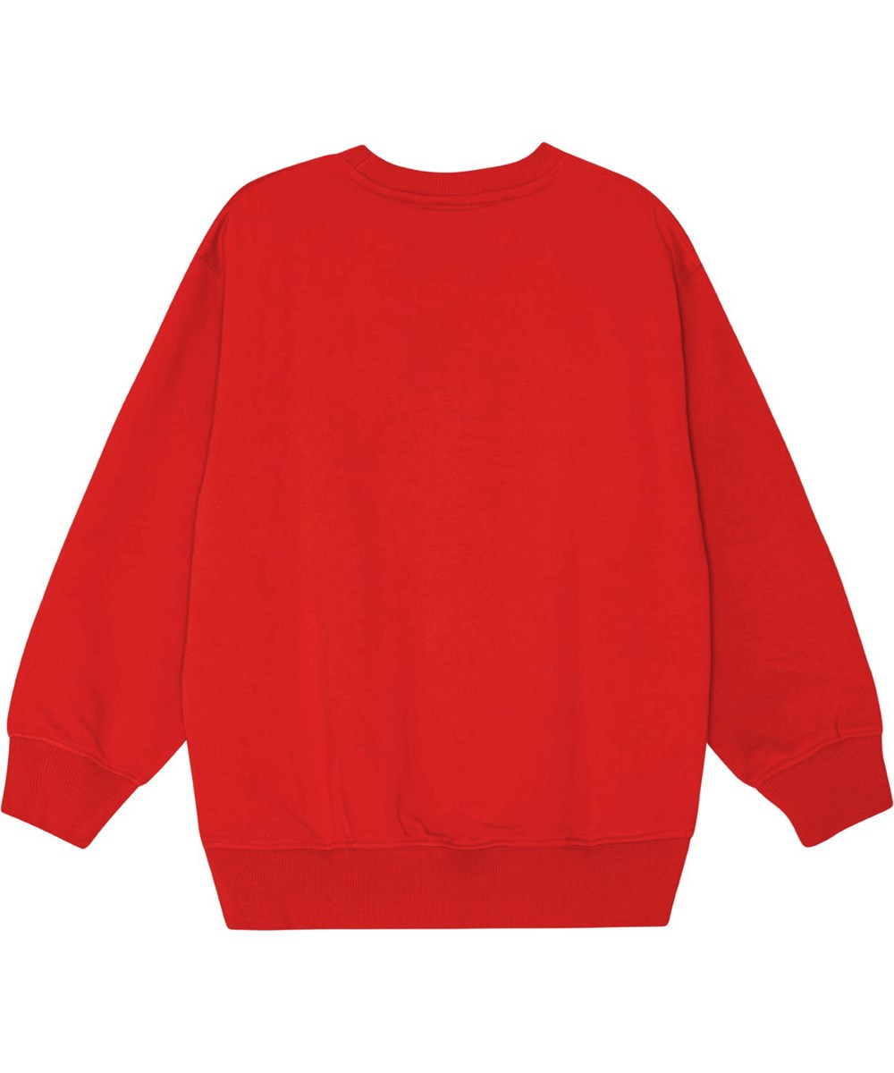 Memphis - Adrenaline Rush - Rode sweater van biologisch katoen.