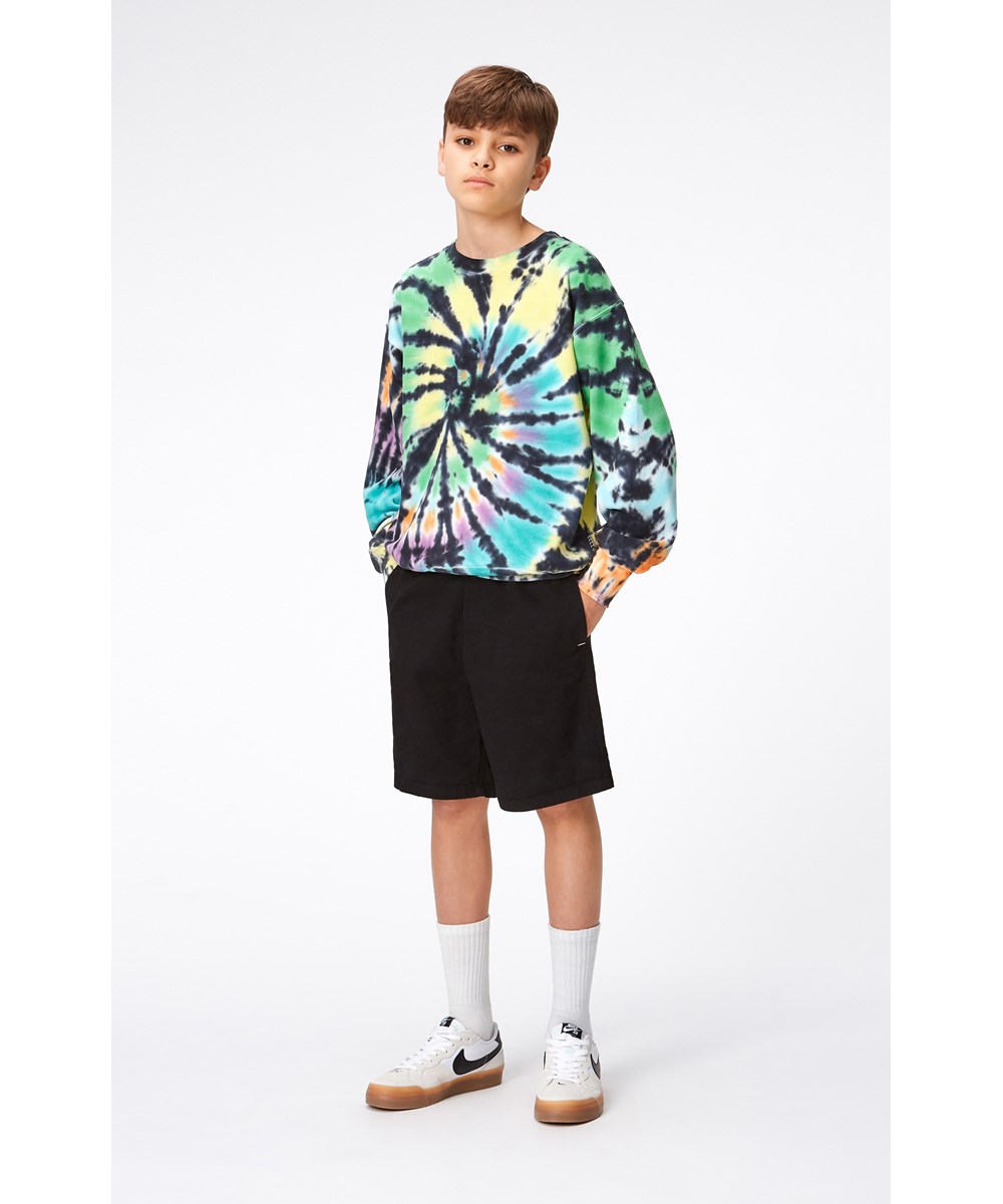 Memphis - Colourful Dye - Kleurrijke biologische sweater met tie-dye print