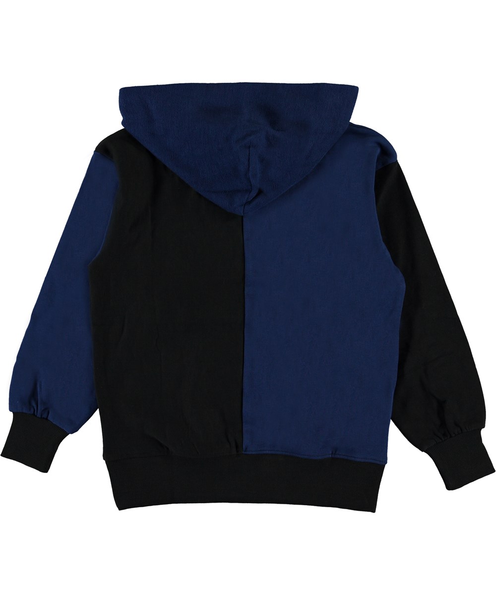 Meqo - Ink Blue - Biologische hoodie in blauwe en zwart