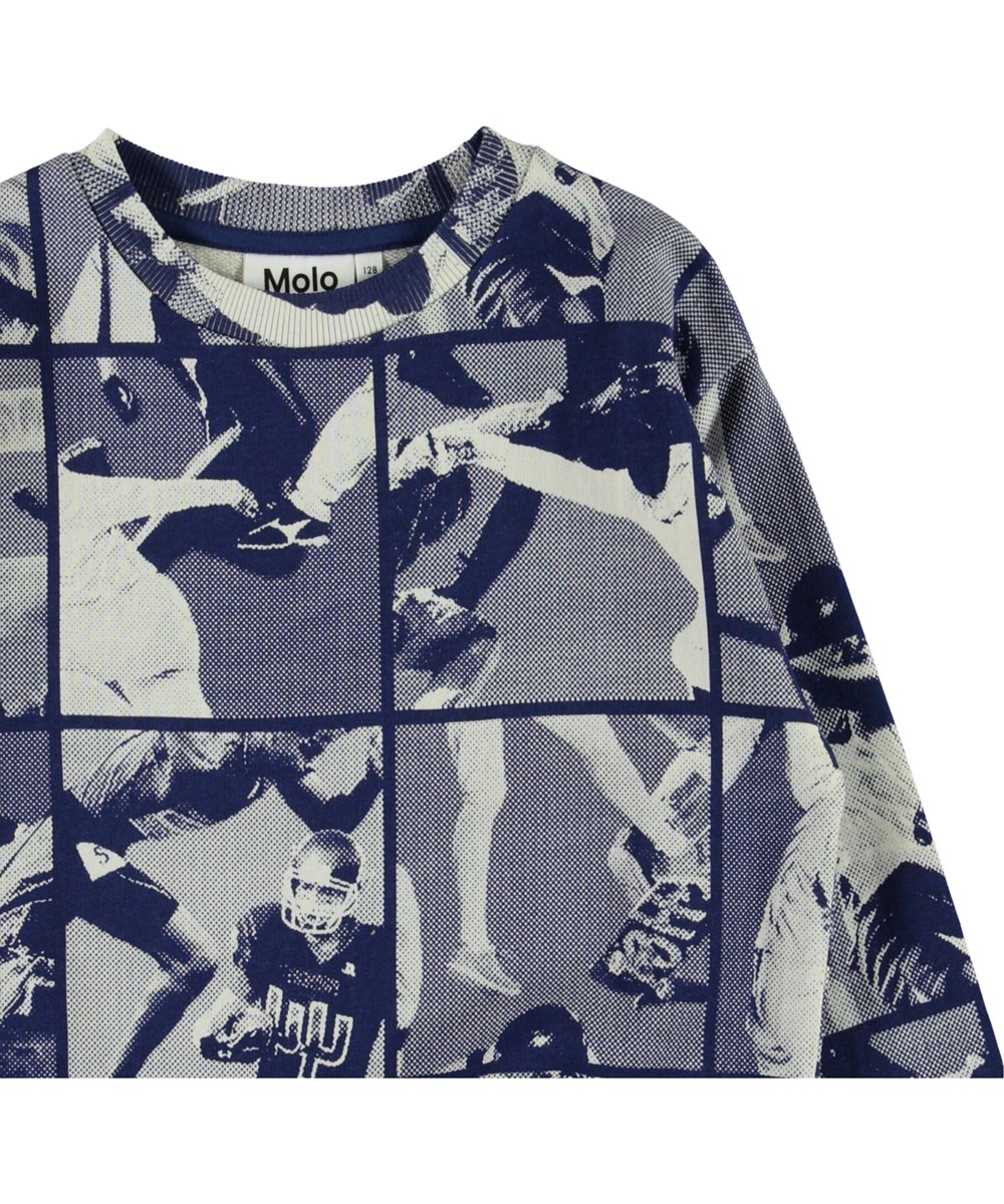 Mik - Sports Mix Blue - Blauwe biologische sporttrui