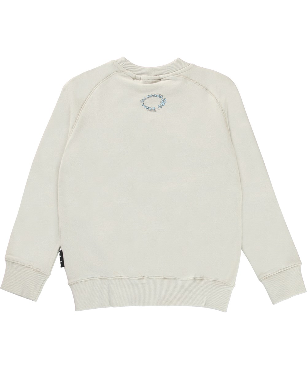Mike - Moon - Grijze biologische sweater met de Aarde