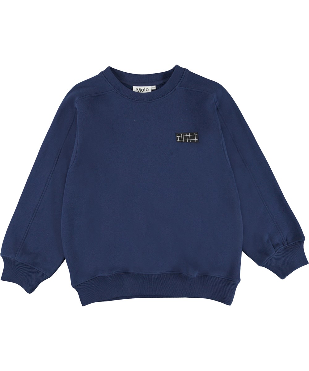 Mir - Sailor - Blauwe biologische sweater met Molo logo
