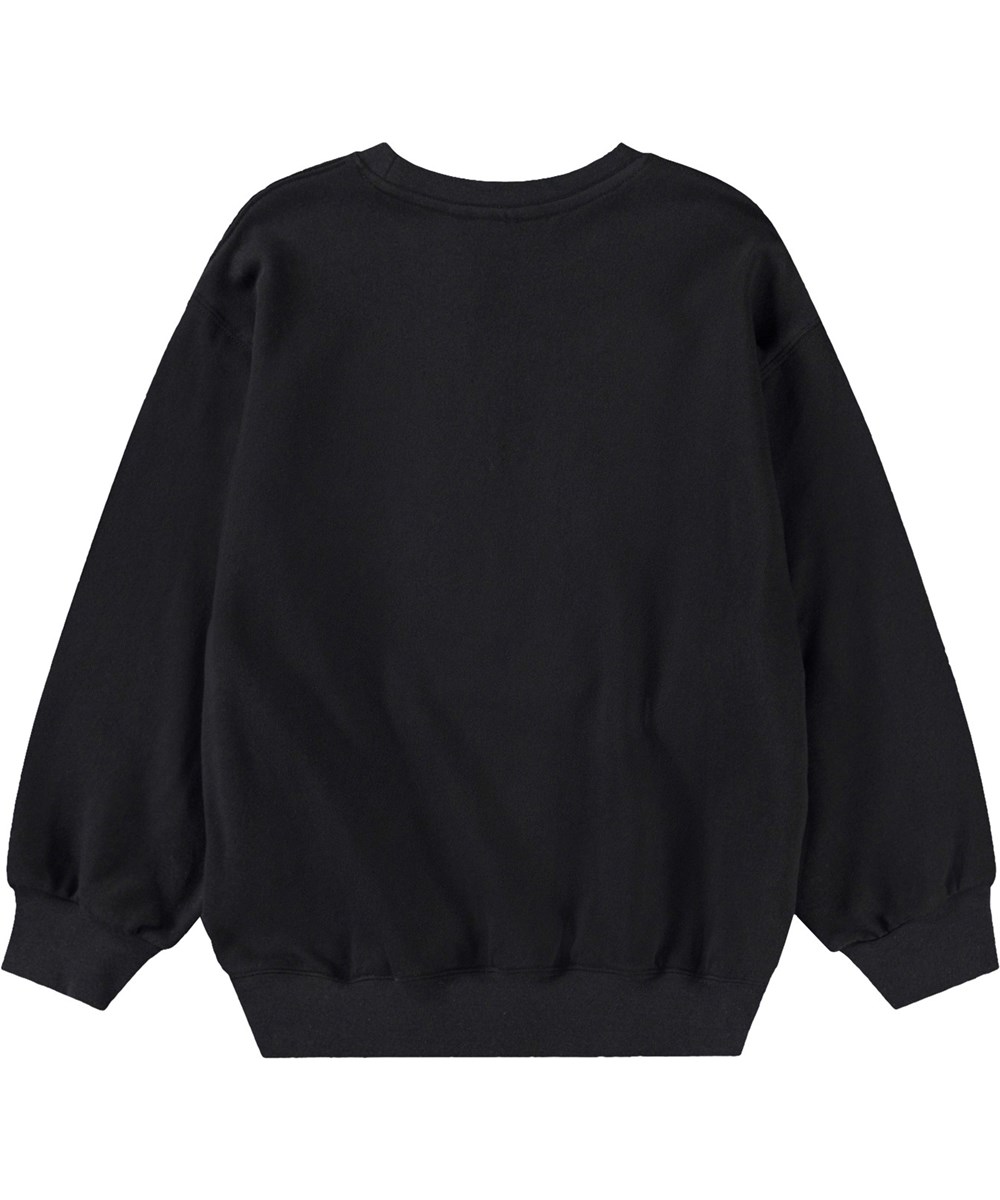 Monti - Airtime - Kindersweater van zacht biologisch katoen met print en ribboord rond de hals, mouwen en onderkant.